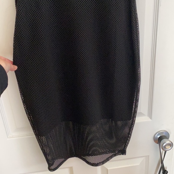 EXPRESS mesh overlay midi dress - Picture 6 of 12